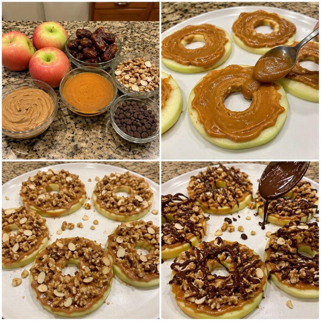 Caramel Snickers Apple Rings