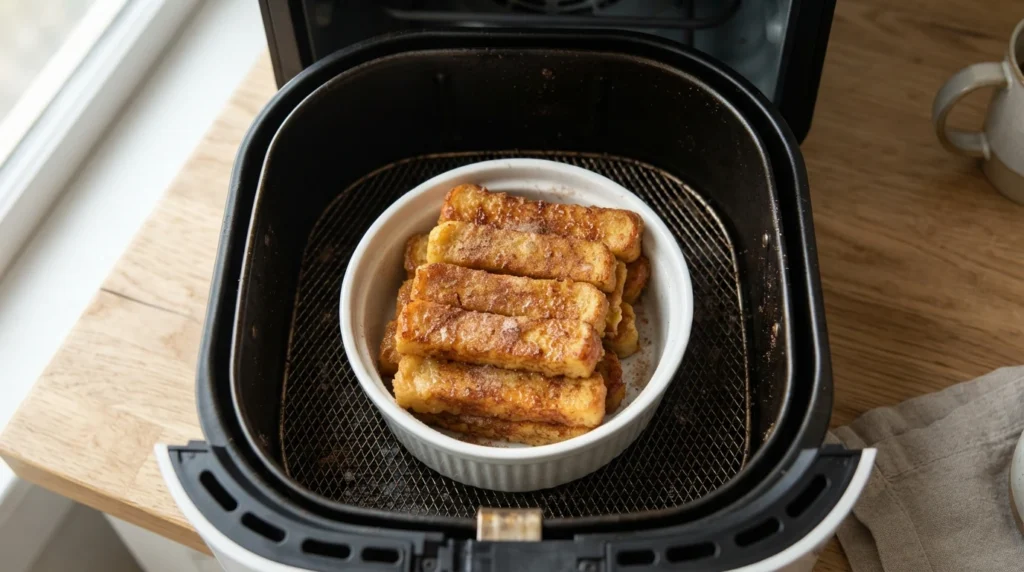 Crispy Air Fryer French Toast Sticks with Light Custard