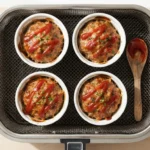 Air Fryer Mini Beef Meatloaves with Ketchup Glaze