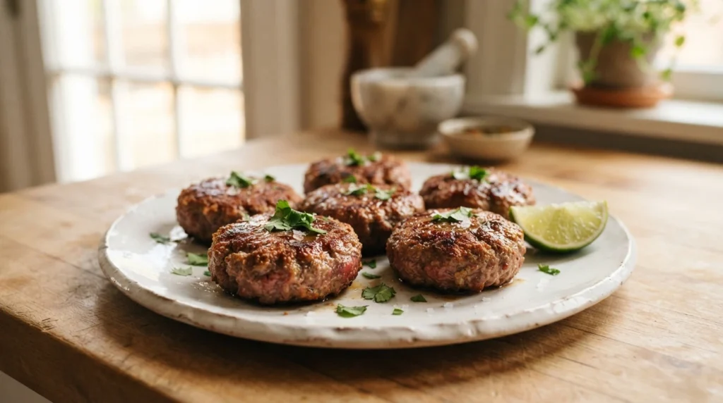 Air Fryer Beef Taco Patties with Homemade Seasoning