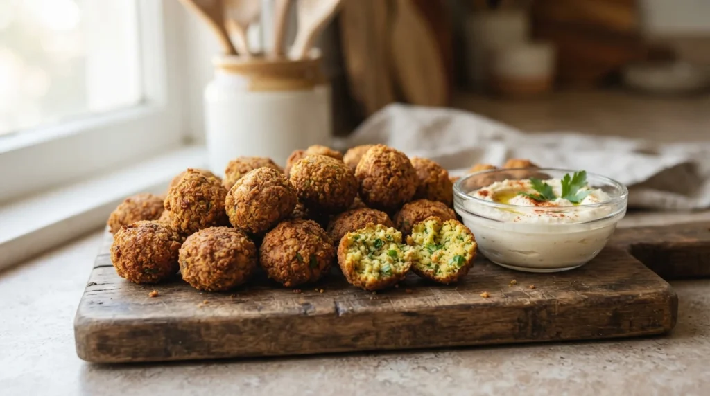 Crispy Air Fryer Falafel from Soaked Chickpeas