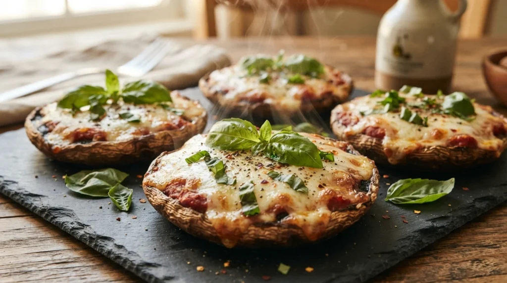 Keto Portobello Mushroom Pizzas Without Watery Centers