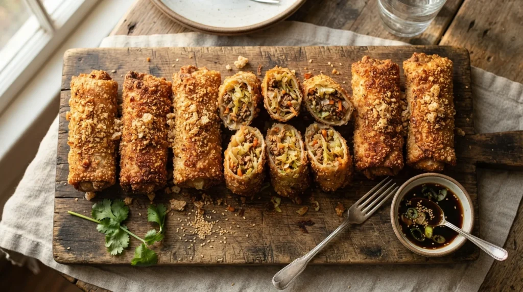 Keto Beef and Cabbage Egg Roll Skillet