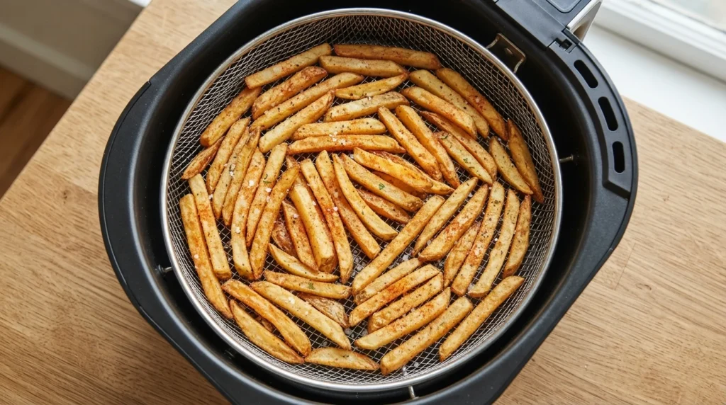 Air Fryer Frozen French Fries: Even Basket Loading