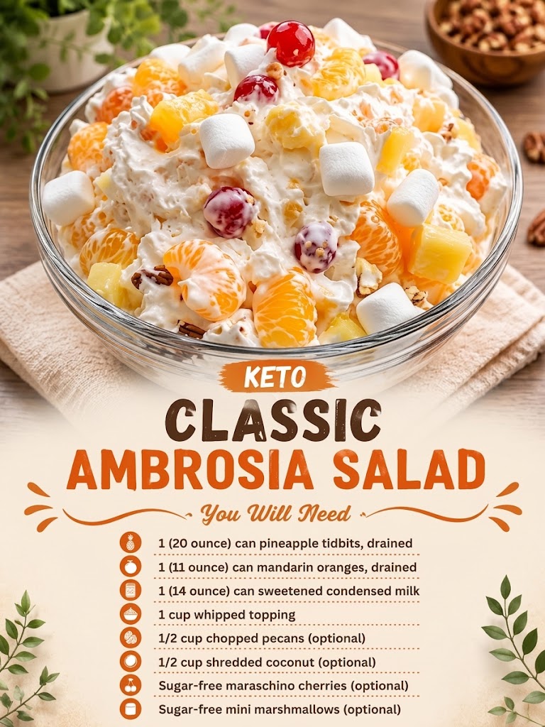 Classic Ambrosia Salad 🍊🥥🍍