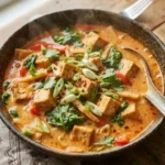 Keto Tofu Coconut Curry with Spinach: A Creamy Low-Carb Dinner