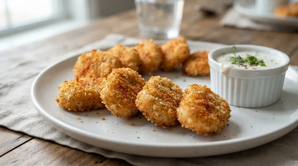 Crispy Air Fryer Chicken Nuggets from Ground Meat