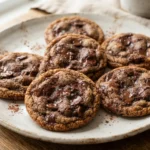 Air Fryer Double Chocolate Cookies with a Set Edge