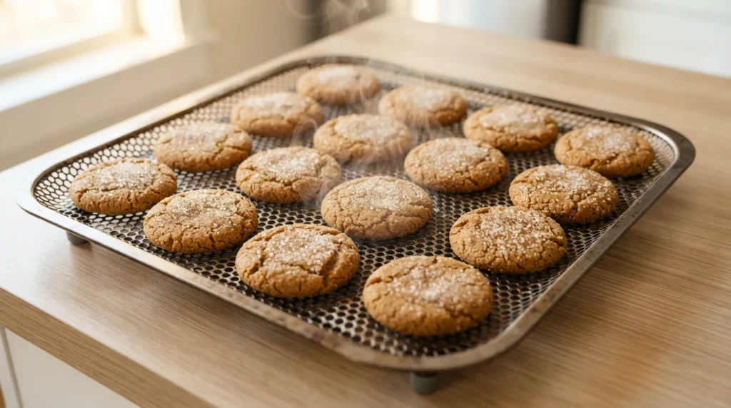 Air Fryer Ginger Cookies with a Light Sugar Coating
