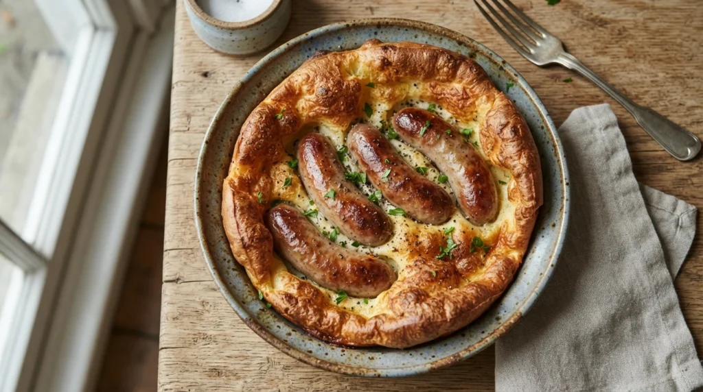 Air Fryer Toad in the Hole with Fully Cooked Sausages