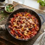 Keto Chorizo and Pepper Breakfast Skillet Without Potatoes