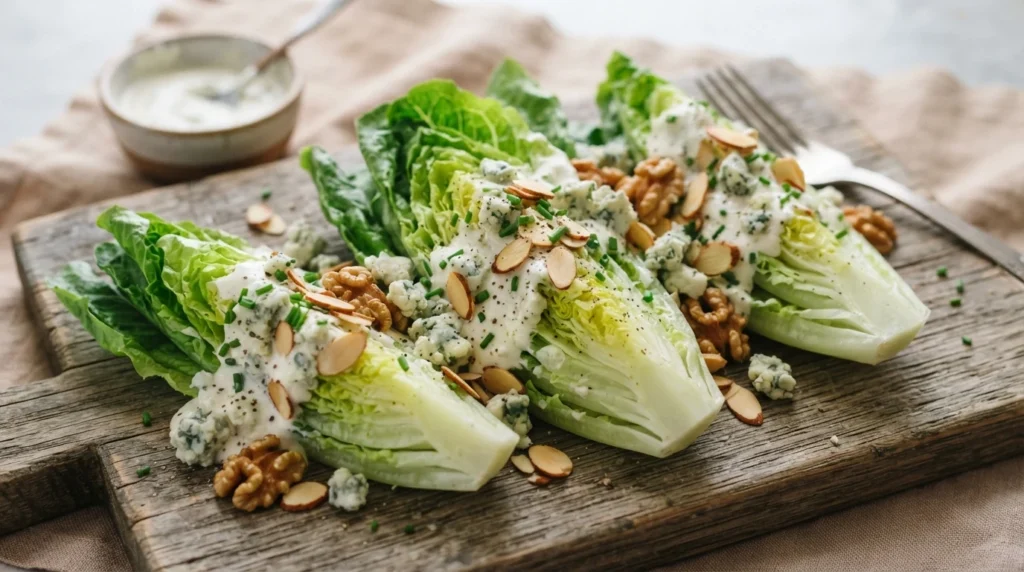 Keto Romaine Wedge Salad with Blue Cheese