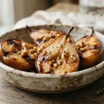 Air Fryer Pear Halves with Walnuts and Cinnamon