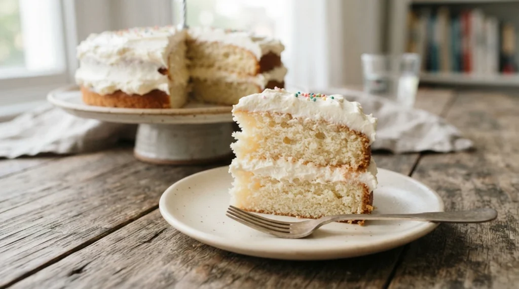 Keto Vanilla Birthday Cake with Sugar-Free Buttercream