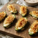 Air Fryer Jalapeno Poppers with Crispy Breadcrumb Topping