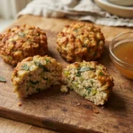 Air Fryer Turkey Stuffing Cakes with Safely Stored Leftovers