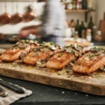 Keto Salmon with Garlic Butter Mushrooms