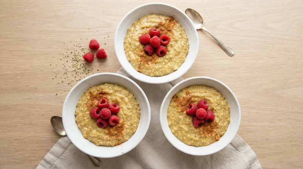 Creamy Keto Hemp Heart Porridge with Cinnamon
