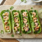 Keto Shrimp Avocado Lettuce Wraps with Lime