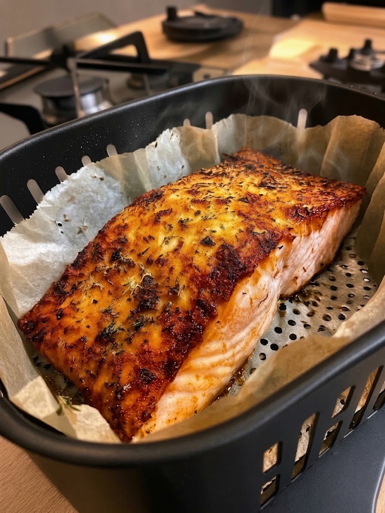 Air-Fryer Garlic Butter Salmon