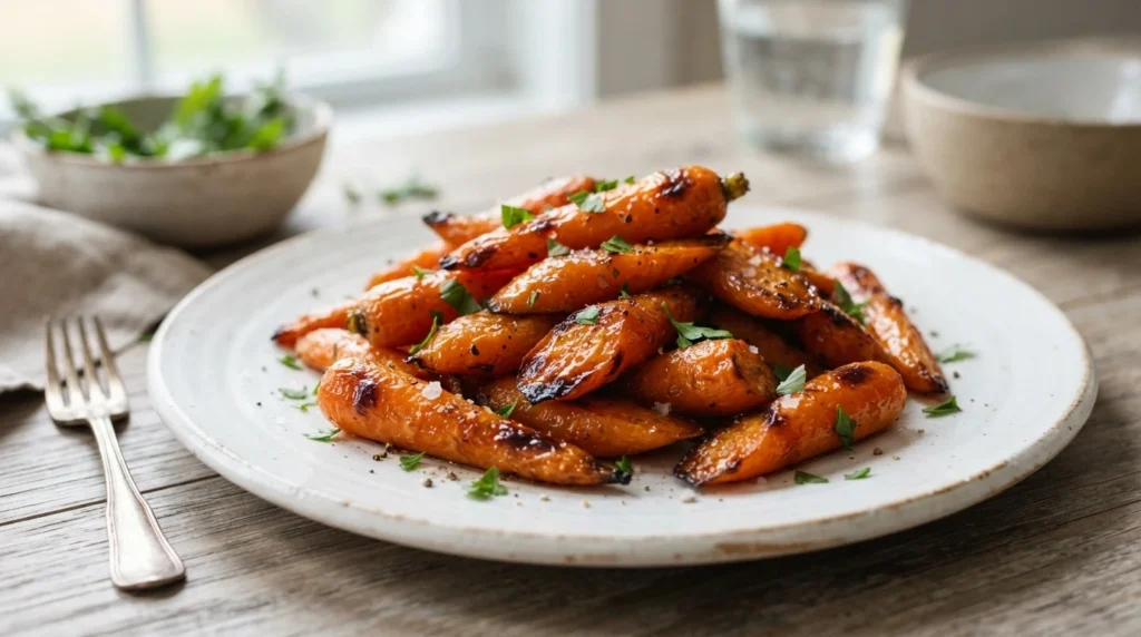 Air Fryer Honey Glazed Carrots with Crisp Edges
