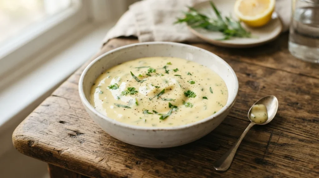 Keto Bearnaise Sauce with Fresh Tarragon