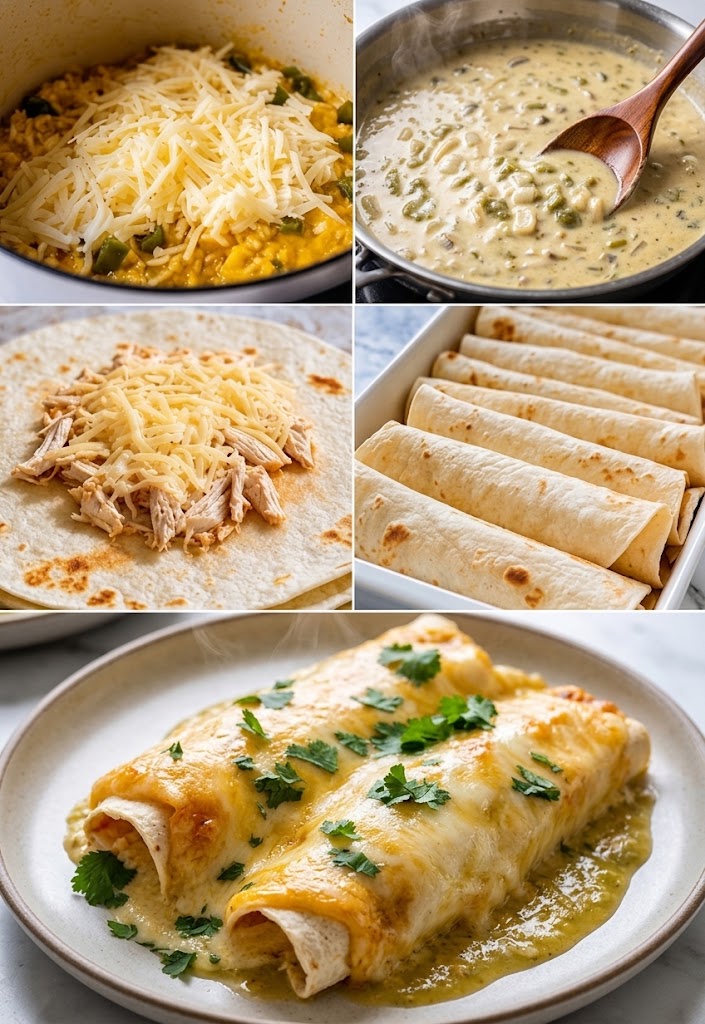 White Chicken Enchiladas