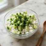Keto Cottage Cheese Breakfast Bowl with Cucumber and Dill