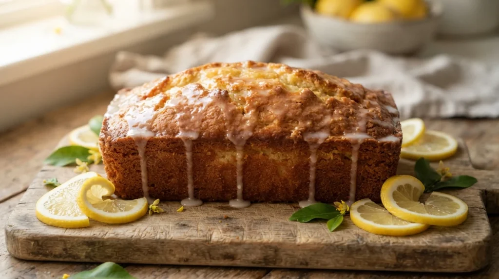Air Fryer Lemon Drizzle Loaf with Post-Bake Glaze