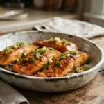 Air Fryer Teriyaki Salmon with Clean Reserved Sauce