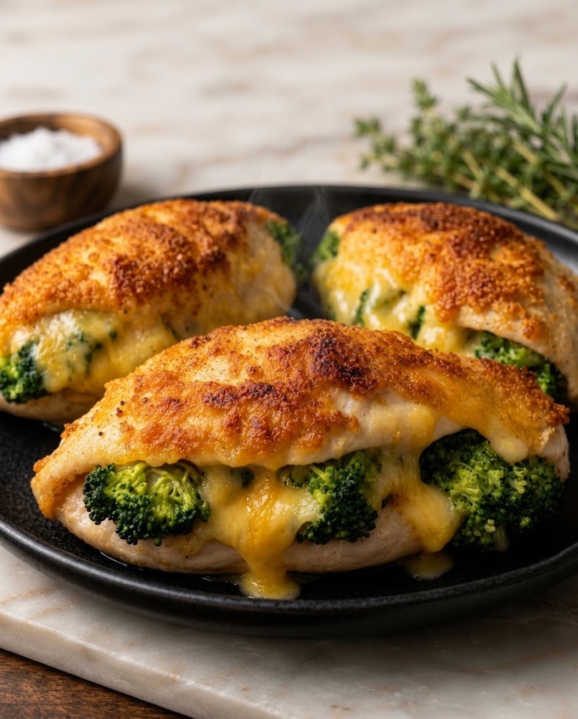 Chicken & Broccoli Stuffed with Cheese