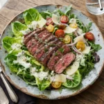 Keto Sirloin Steak Salad with Blue Cheese Dressing