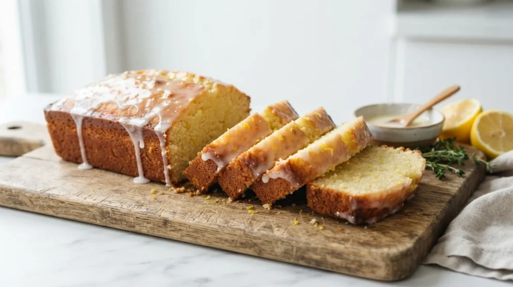 Keto Lemon Loaf Cake with a Sugar-Free Glaze