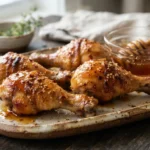Air Fryer Hot Honey Drumsticks with a Measured Finishing Drizzle