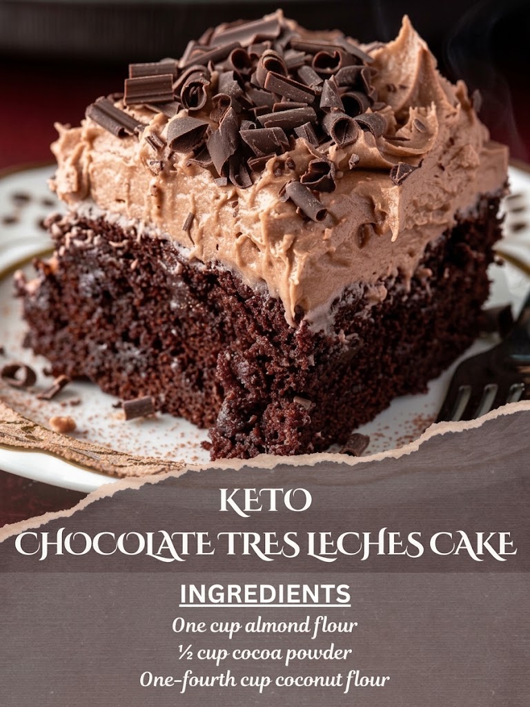 Chocolate Tres Leches Cake β Only 3g Net Carbs π«π₯
