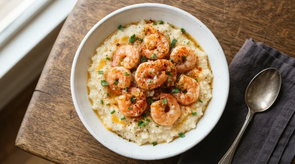Keto Creamy Cajun Shrimp with Cauliflower Grits