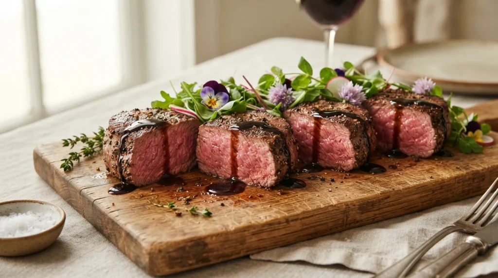 Air Fryer Filet Mignon with a Pepper Crust