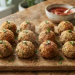 Crispy Air Fryer Turkey Meatballs with Italian Herbs