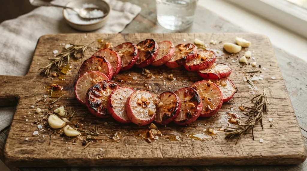 Keto Air Fryer Radishes with Garlic and Rosemary