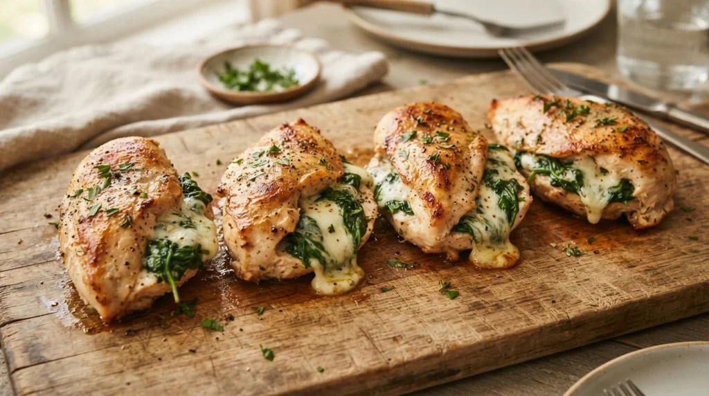 Keto Chicken Breast Stuffed with Spinach and Mozzarella: A Moist, Low-Carb Dinner