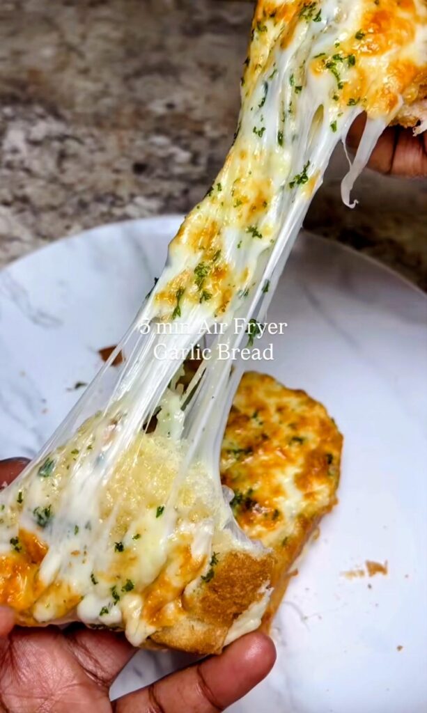 Air Fryer Garlic Cheesy Bread (Crispy, Cheesy & Ready in Minutes)
